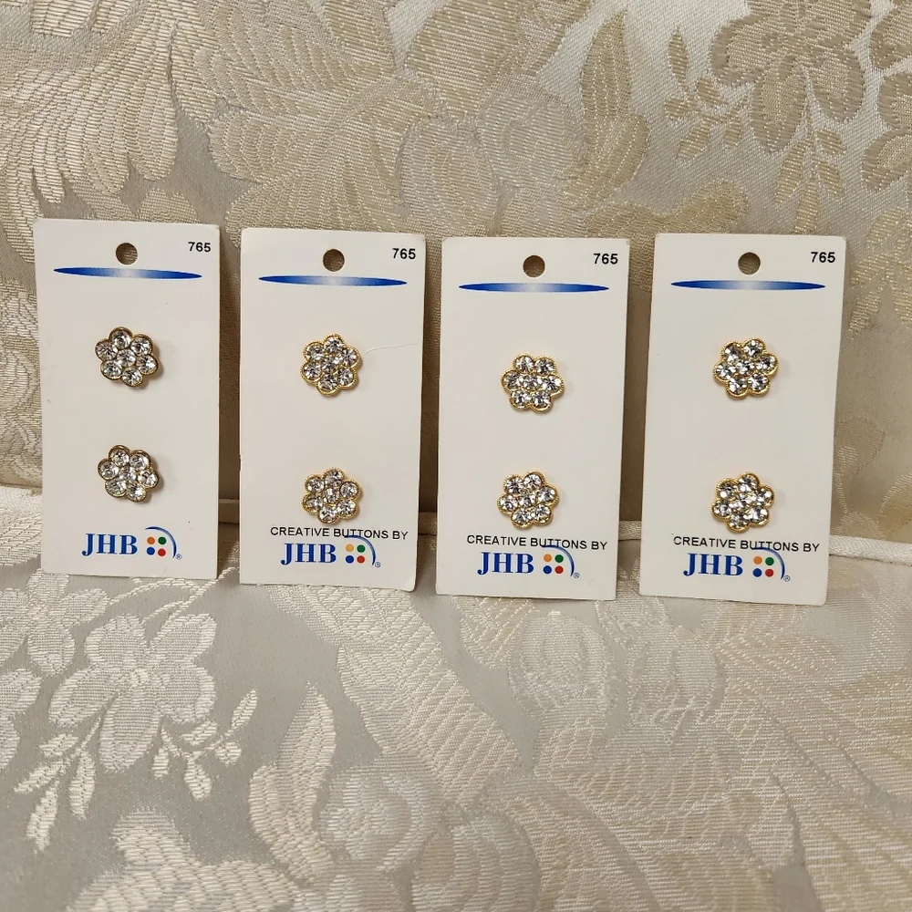 Creative Buttons By JHB - Rhinestone Flower buttons